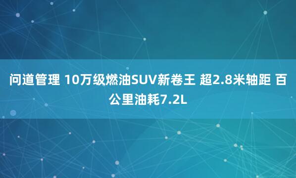 问道管理 10万级燃油SUV新卷王 超2.8米轴距 百公里油耗7.2L